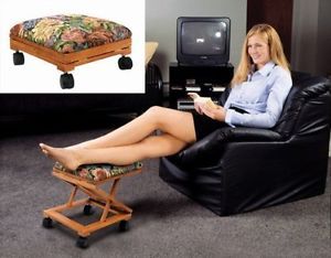Tapestry Design Adjustable Foot Rest Great for Home Furniture or Office Stool