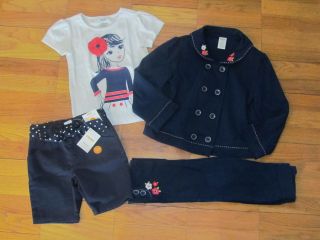 Girls Gymboree 3T 4T 5T Blooming Nautical Outfit Set Lot Spring Summer