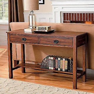 New Stafford Console Living Room Office Table Desk Furniture in Walnut Chestnut