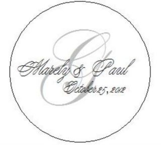 Clear Personalized Monogram Wedding Bridal Shower Envelope Label Seal Stickers