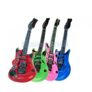 4X 2pcs Random Color Inflatable Guitar for Rock N Roll Party Favor Toy for Kids