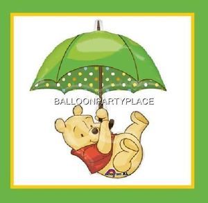 Winnie The Pooh Umbrella Balloon Baby Shower Girl Boy Party Supplies Decorations
