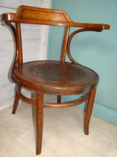 Free Delivery Antique Art Nouveau Thonet Bentwood Chair Elbow Desk Armchair