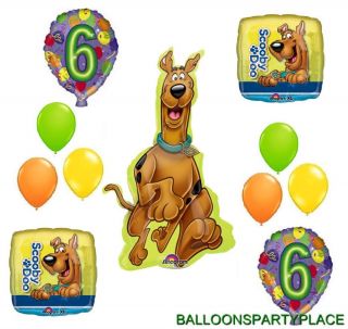6th Birthday Scooby Doo Balloons Party Supplies Decorations Dog Bouquet Sixth