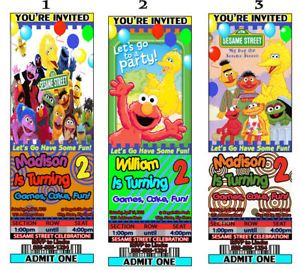 Sesame Street Elmo Birthday Party Invitations Favors