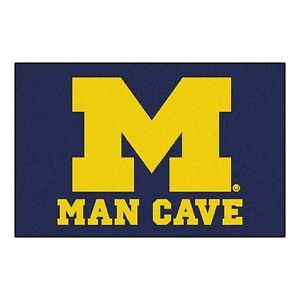 Michigan Wolverines Man Cave Ultimat Area Rug Floor Mat 5' x 8' 60" x 96"
