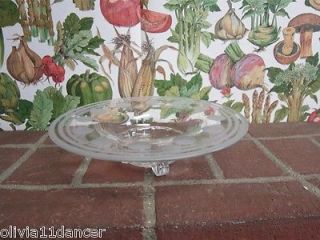 Art Deco Bowl Footed Belcique Round 40 Centerpiece Crystal Val St Lambert Signed