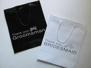 4 Bridesmaid or Groomsman Paper Gift Bags You Pick Free SHIP Wedding Party Favor