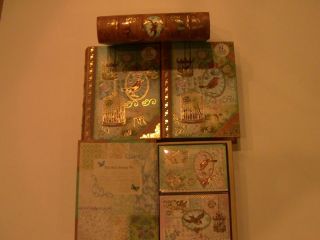 New Lot of 4 Punch Studio 96 Blank Note Cards Keepsake Book Box Birds Cages