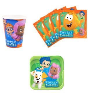 Bubble Guppies Birthday Party Supplies Kit Plates Napkins Cups Set for 8 or 16