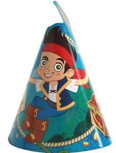 Jake and The Never Land Pirates 8 Party Hats Birthday Party Supply