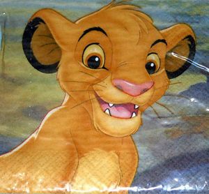 16 Lion King Small Beverage or Cake Napkins Birthday Party Supplies
