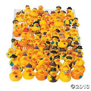 50 Rubber Ducks New Lot Ducky Party Favors Cake Topper Kids Bath Toys Mixed