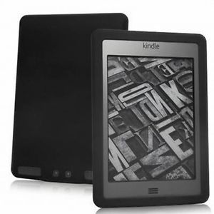 Black Soft Silicone Skin Case Cover for  Kindle Touch eBook Reader eReader