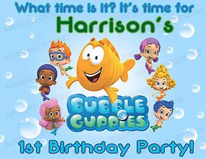 Bubble Guppies Birthday Party Welcome Sign Door Room Banner Sign Laminated