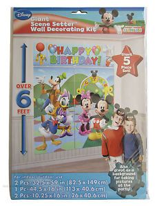 Mickey and Minnie Mouse Birthday Party Scene Setter Decorations Supplies