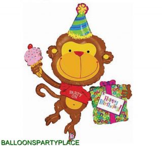 Balloons Birthday Party Baby Shower Supplies Decorations Monkey Jungle Animal B