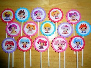 15 Lalaloopsy Inspired Cupcake Toppers Birthday Party Favors Supply