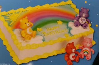 Set of 2 Care Bears Cake Topper Decoration Toy with Moving Arms Legs Head