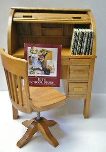American Girl Doll Kit Rolltop Desk Swivel Chair Set Little Golden Books