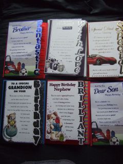 Relation Quality Birthday Card Male Great Designs with Fab Verses
