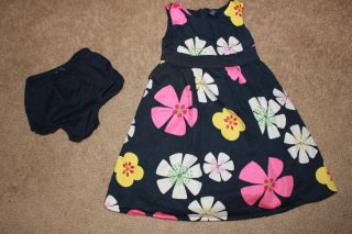 Baby Gap Easter Girls Toddler Flower Beach Sun Dress 2 PC Set Outfit Clothes 24M