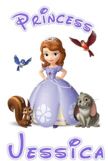 Sofia The First Disney Princess T Shirt Design Decal Personalized New