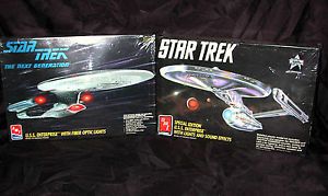 Star Trek USS Enterprise AMT Model Kits with Fiber Optics and Lights and Sound