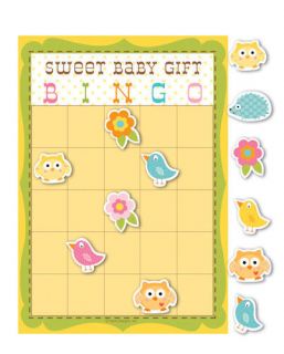 Happi Tree Baby Shower Party Tableware x10 Bingo Game Cards