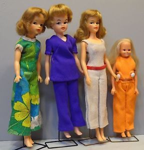 Vintage Ideal Tammy Friends Misty Dodi Family Dolls