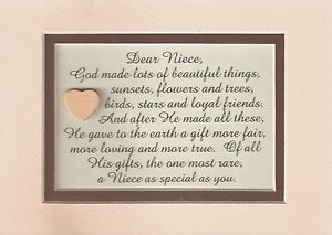 Nieces Family Friends God Made Verses Poems Plaques