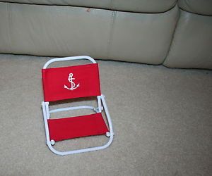 American Girl Red Anchor Beach Chair