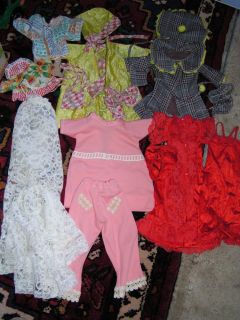 AE Effanbee Horsman 20" Vintage Baby Doll Clothes Dress Coat Rain Jacket Bag Lot