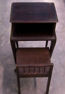 Small Vintage Antique Telephone Table Desk with Chair