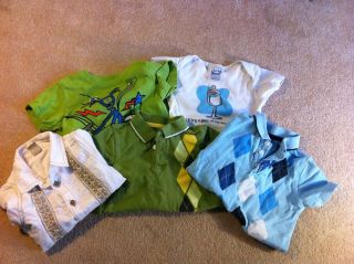 Lot of 5 Boys Toddlers Baby Summer Shirts Size 18 24 Months Old Navy Garanimals