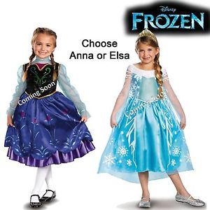 Child Toddler Movie Disney Pixar Frozen Princess Anna Queen Elsa Dress Costume