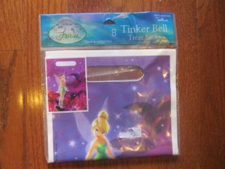 Disney's Tinker Bell Treat Sacks Loot Bag Party Favors B'Day Hallmark 16 Bags