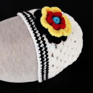Cute Toddler Baby Crochet Handmade Hat Infant Cotton Beanie Flower Cap Love Kids