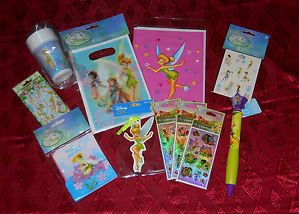 New Disney Tinkerbell Party Birthday Supplies Prize Gift Loot Bag Stickers Cups
