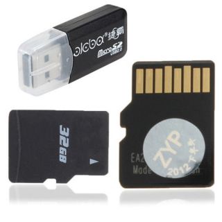 32GB 16GB 8GB 4GB 2GB Micro SD SDHC TF Flash Memory Card USB Reader Adapter