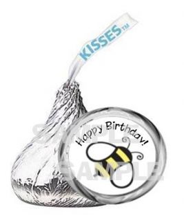 Buzz Yellow Bumble Bee Birthday Party Baby Shower Candy Kiss Labels Party Favor