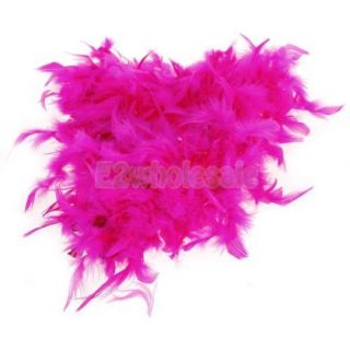 10x 2M Magenta Feather Fluffy Craft Decor Princess Costume Party Favor Dressup