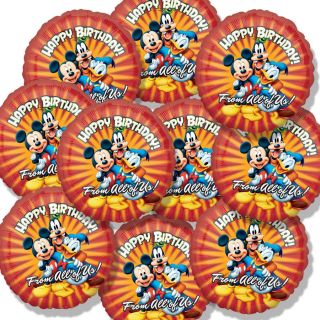 Mickey Mouse Friends Foil Balloons 18" Wholesale Set of 10 Fast Shipping Bouquet
