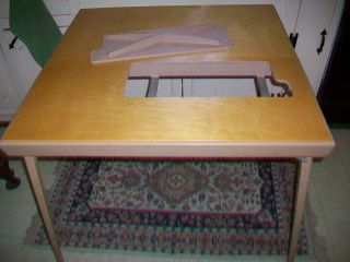 Vintage Singer Sewing Machine Folding Wood and Metal Card Table