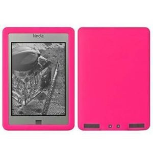 Pink Soft Silicone Skin Case Cover for  Kindle Touch eBook Reader eReader