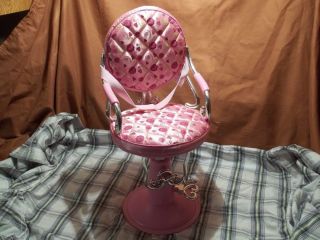 Battat Our Generation Salon Chair Fits American Girls Dolls Pink