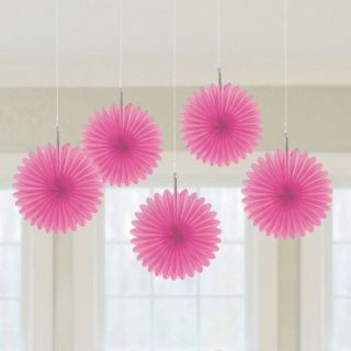 Hanging Fan Ceiling Decorations 5 Pack Pink 15 2 cm 5 98 inches Hen Girls Party
