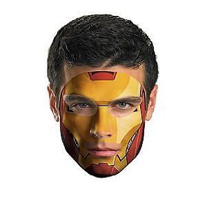 Marvel Iron Man Face Tattoo Mask Makeup Costume Avenger Halloween Avengers Movie