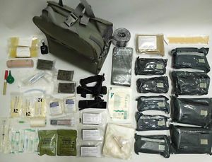 Camelbak Medical Supply Pack Bag w First Aid Kit Lot IFAK QuikClot Combat Gauze