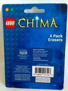 New Lego Chima Brick Erasers Sealed 